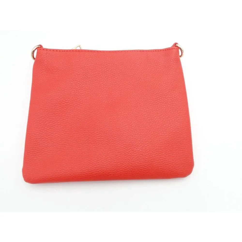 G.H. Bass & Co. Red‎ Faux Pebbled Leather Large Womens Satchel Tote & Body Bag